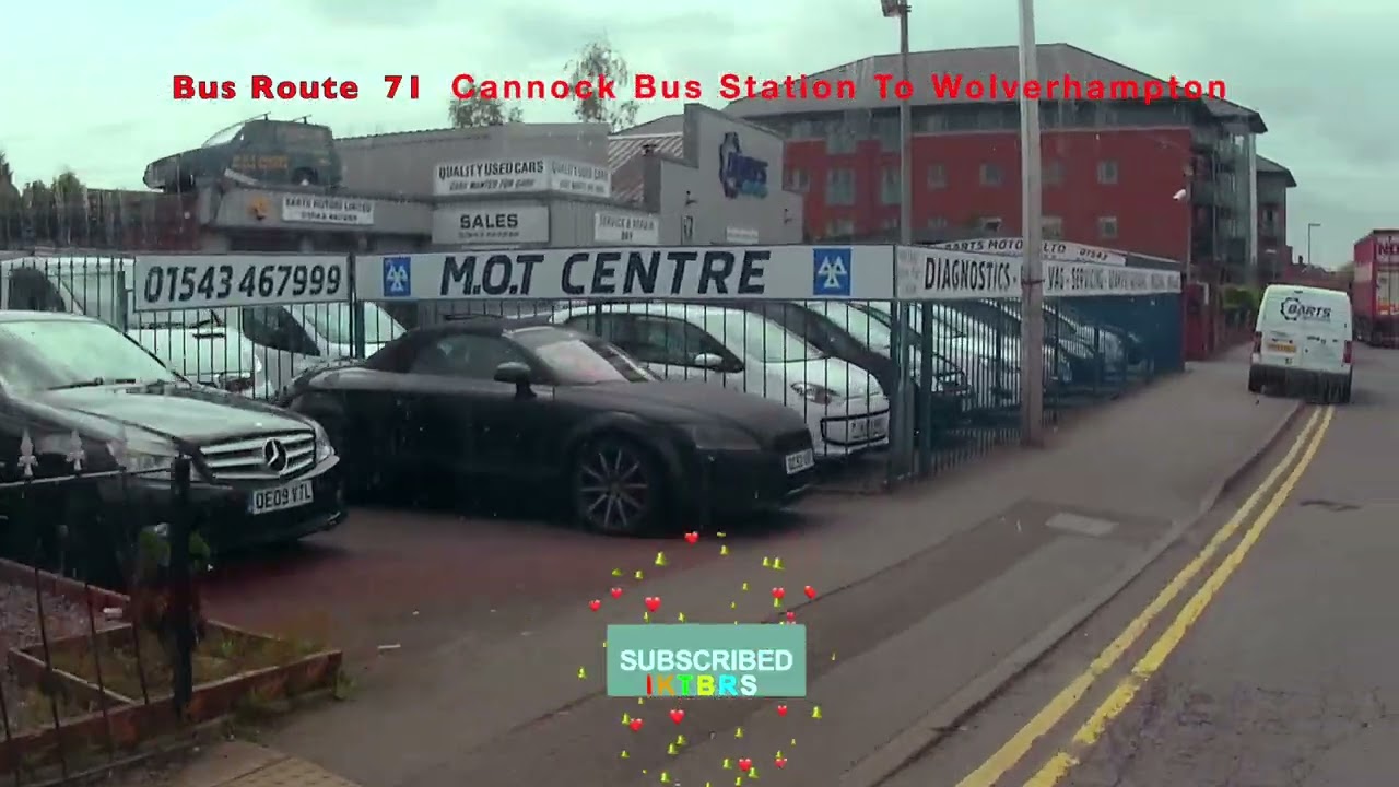 Bus Route  71  Cannock Bus Station To Wolverhampton   4K