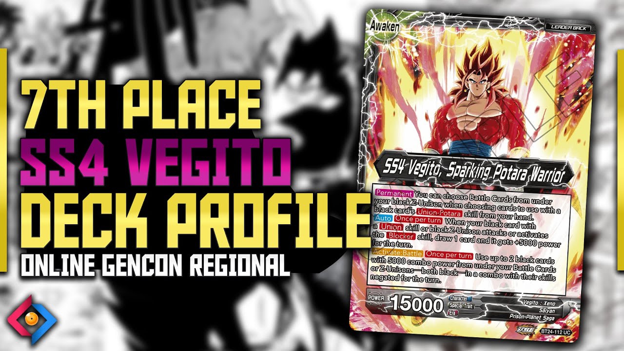 7th place GenCon SS4 Vegito Deck + Discussion!! | Dragon ball Super Masters Trading Card Game
