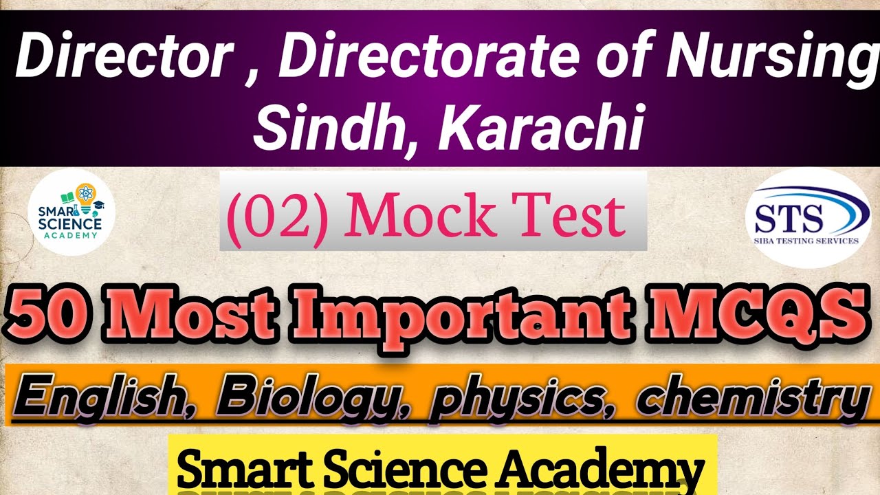 Director of Nursing Sindh Mock Test 2 | SIBA / IBA Sukkur | 50 Important MCQs | BS Nursing 2026