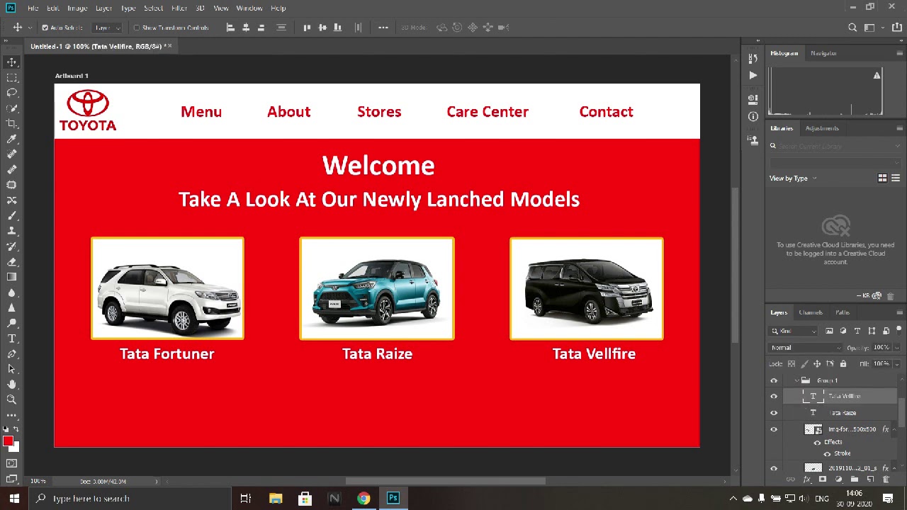 #Website designing with Dreamweaver without Coding