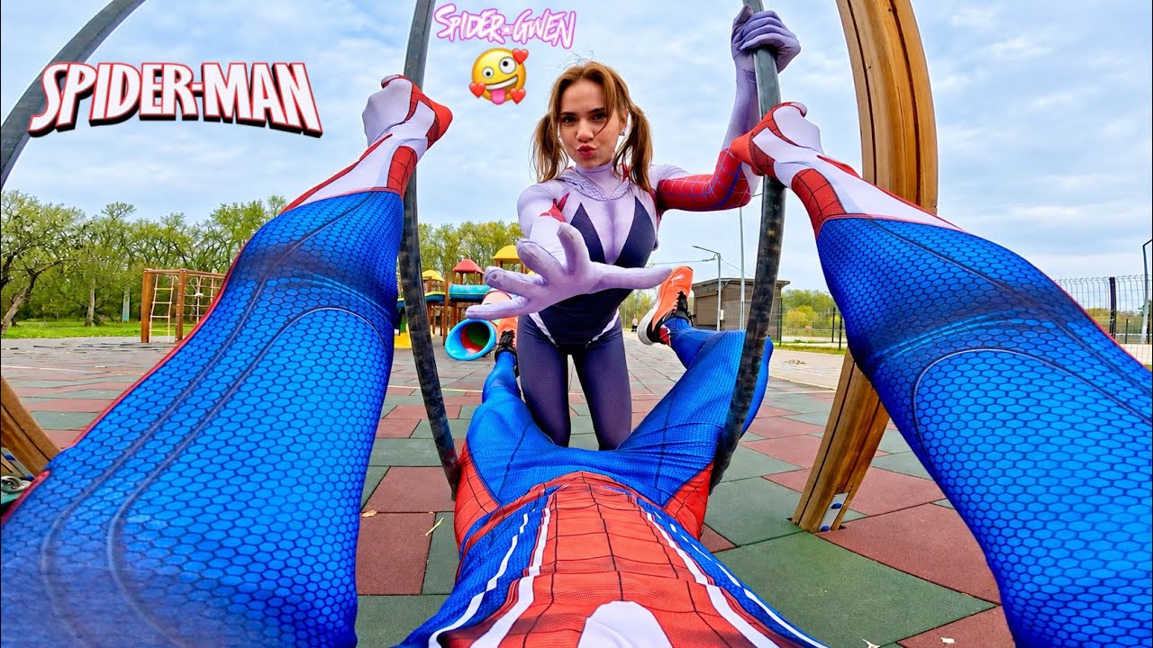 SPIDER-MAN VS CRAZY SPIDER-GWEN IN LOVE &ndash; NEXT LEVEL CRAZY! 😱🔥( Funny ParkourPOV Spider-Man)
