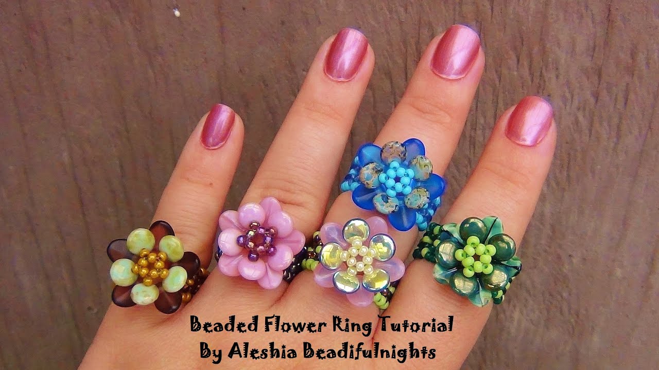 Beaded Flower Ring Tutorial