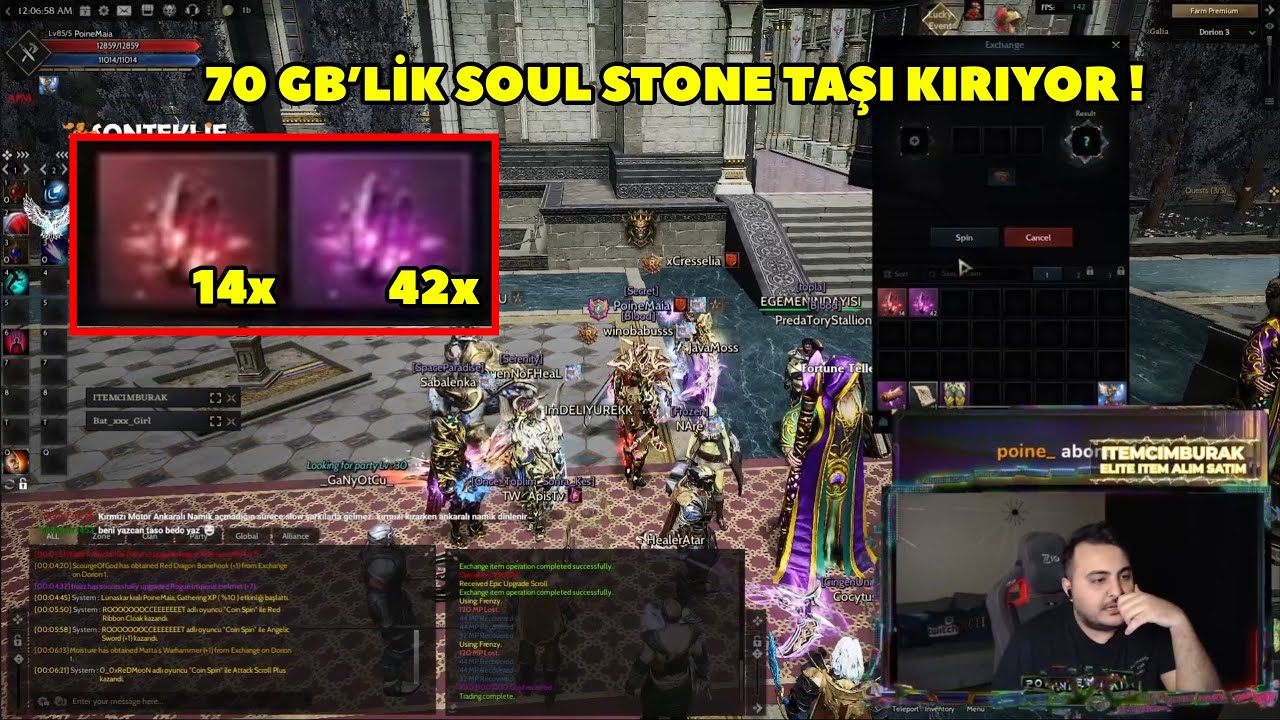 PoineMaia - (Galia) Oyunun En Pahalı Soul Stone Taşlarını Kırdı Neler Aldı ?  ! Rise Online