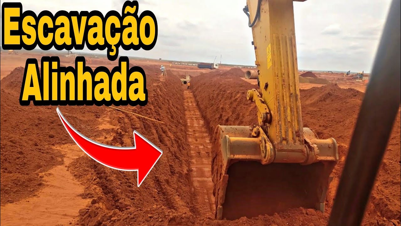 Aprenda a escavar uma vala alinhada para rede de Águas fluviais