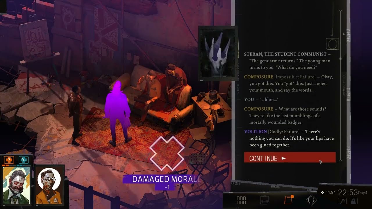 Disco Elysium: Punching Steban
