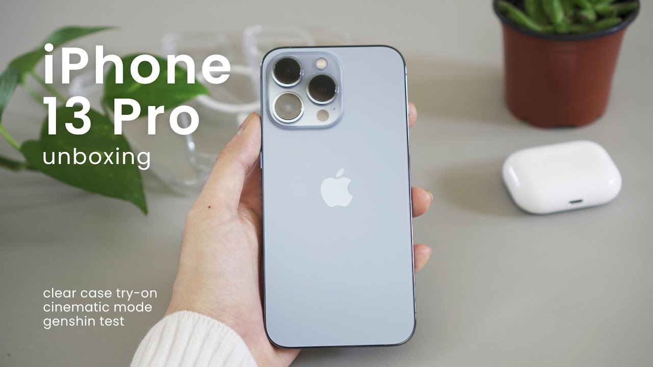 iPhone 13 Pro Aesthetic Unboxing ✨❄️ Sierra Blue | Accessories & Cinematic Mode