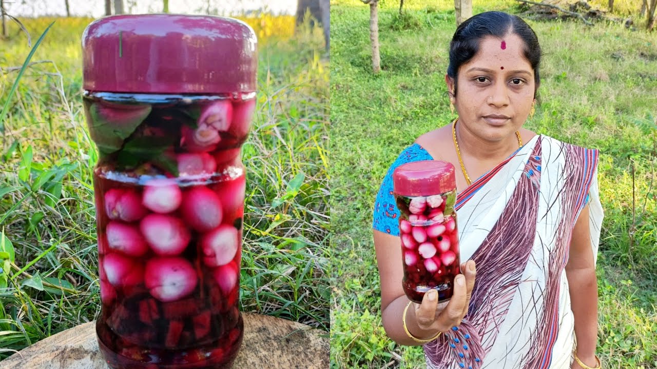 Kerala Style Instant Onion Pickle Recipe | நாவில் நீர் சொட்டும் வெங்காய ஊறுகாய்