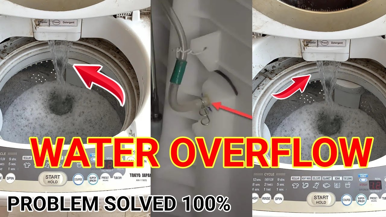 Top load washing machine overflow || Lg automatic washing machine drain problem || #wateroverflow
