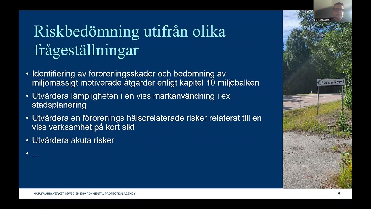 Riskbed&ouml;mning och riktv&auml;rden