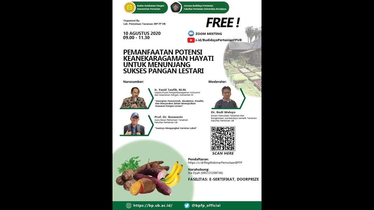 Seminar Daring Series #2 Jurusan Budidaya Pertanian FP-Universitas Brawijaya