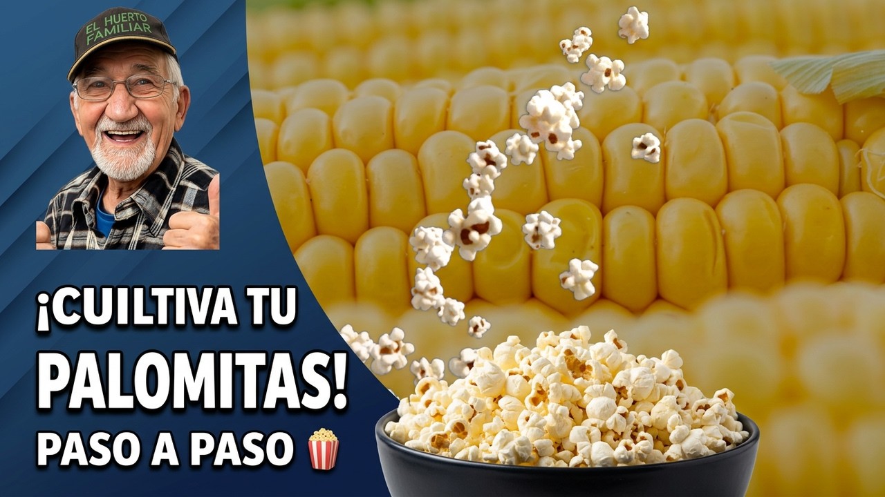 Cómo cultivar MAÍZ para hacer palomitas paso a paso. ¡RIQUÍSIMAS!