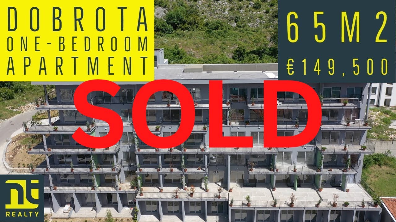 SOLD Kotor Bay - Dobrota 1 Bedroom Apartment with Large Balcony and Sea Views 65m2 &euro;149,500