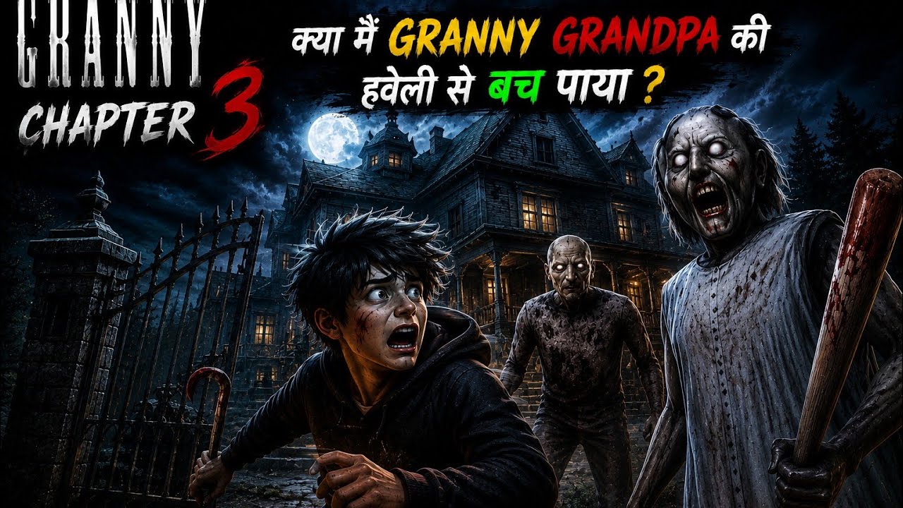 Grandpa ने मेरी कुटाई कर दी! 😂 (Granny 3 funny horror gameplay )