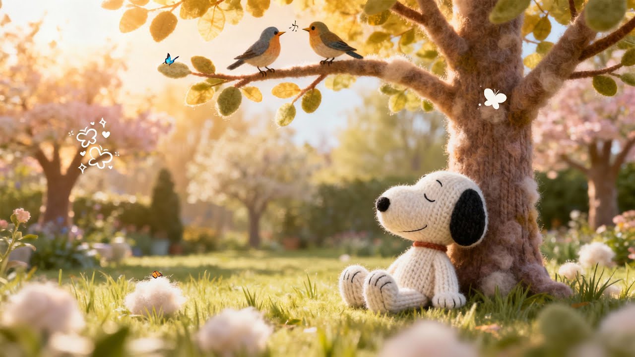 🌿 A Quiet Spring Afternoon with Snoopy ☀️ Gentle Lofi for Calm & Peace