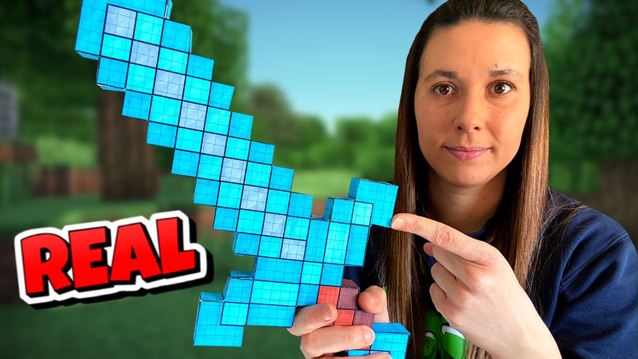 Como hacer una Espada de Minecraft de papel - Manualidades con Papel - Papercraft