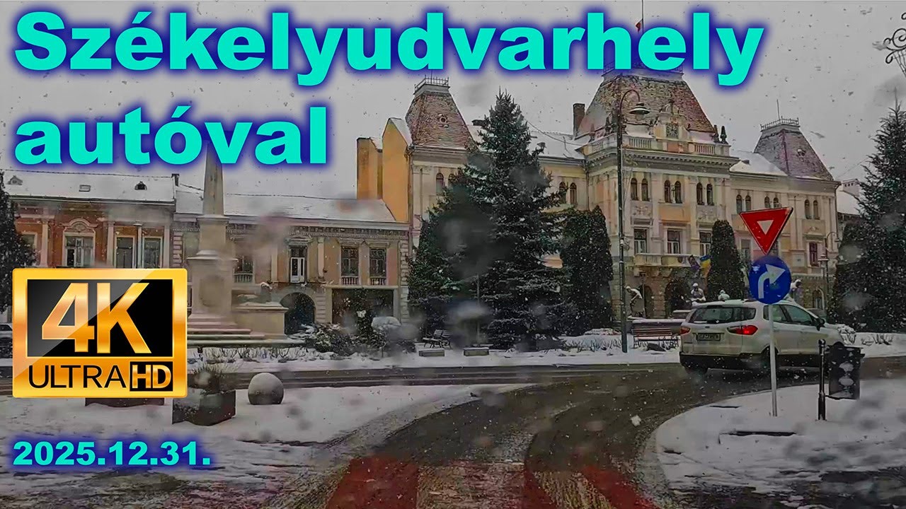 Autóval a téli Székelyudvarhelyen - 2025. december