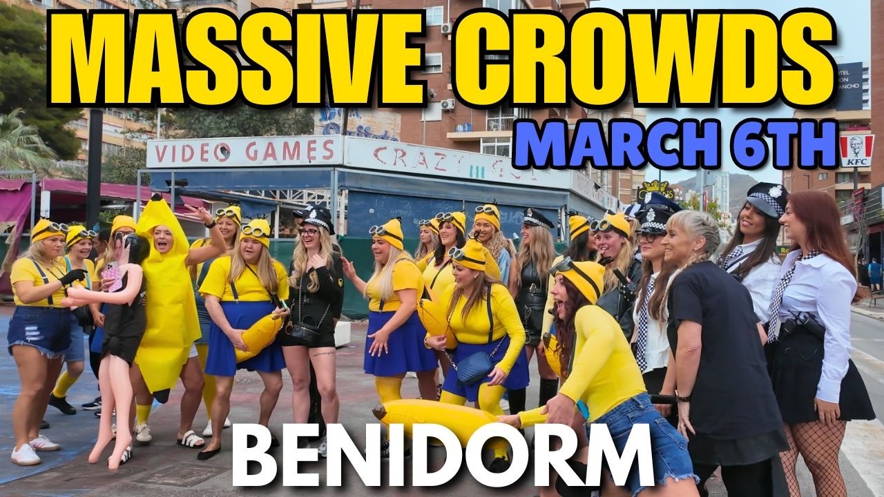 Benidorm - MASSIVE Crowds PACK Pubs, Bars & Strip! 😱🔥 Tourists Are BACK!