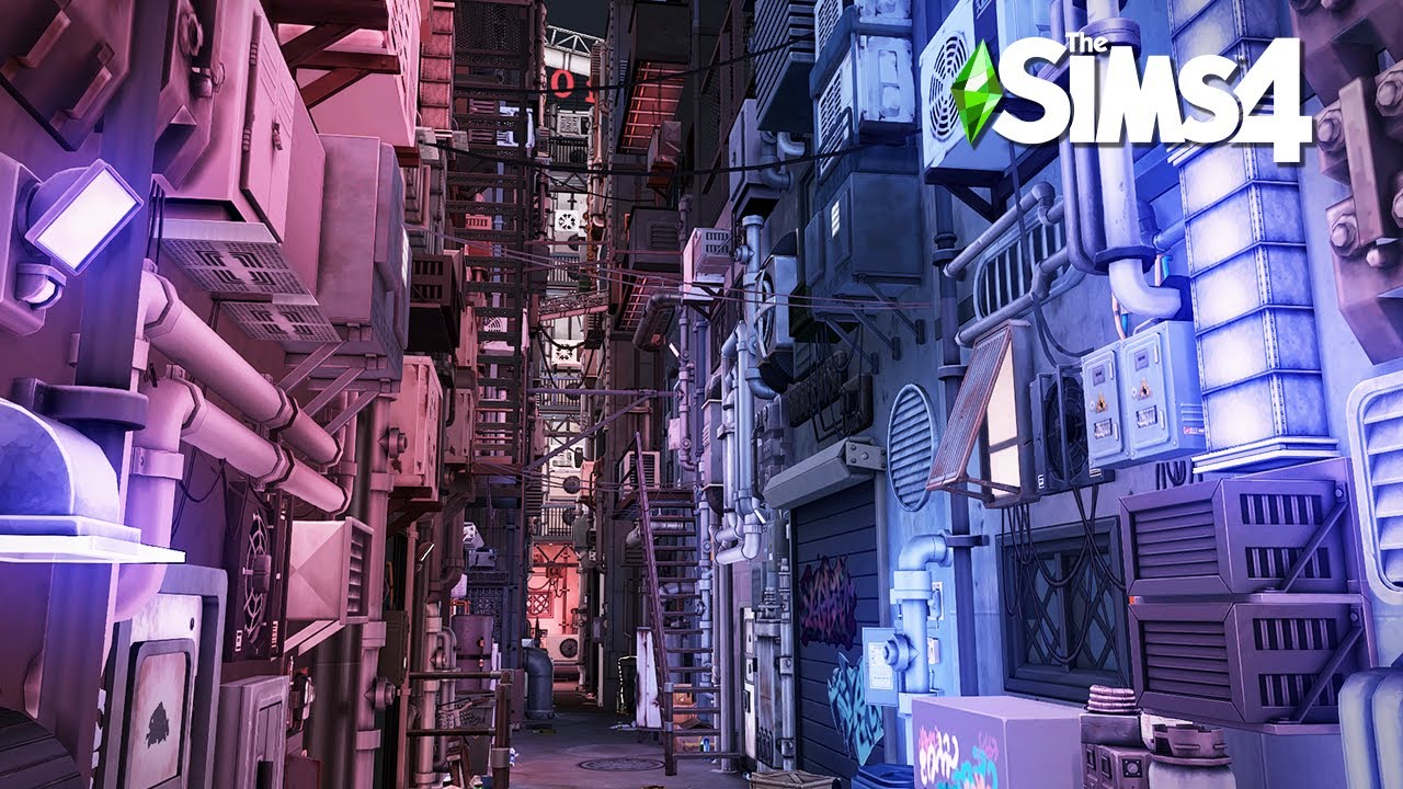 Shady Back Alley | The Sims4 Stop Motion Build | NoCC |【シムズ４建築】