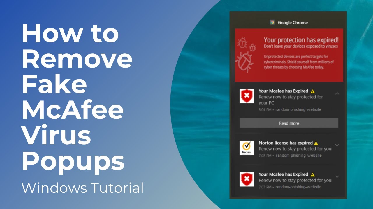 Как удалить всплывающие уведомления о поддельном вирусе McAfee в Microsoft Edge