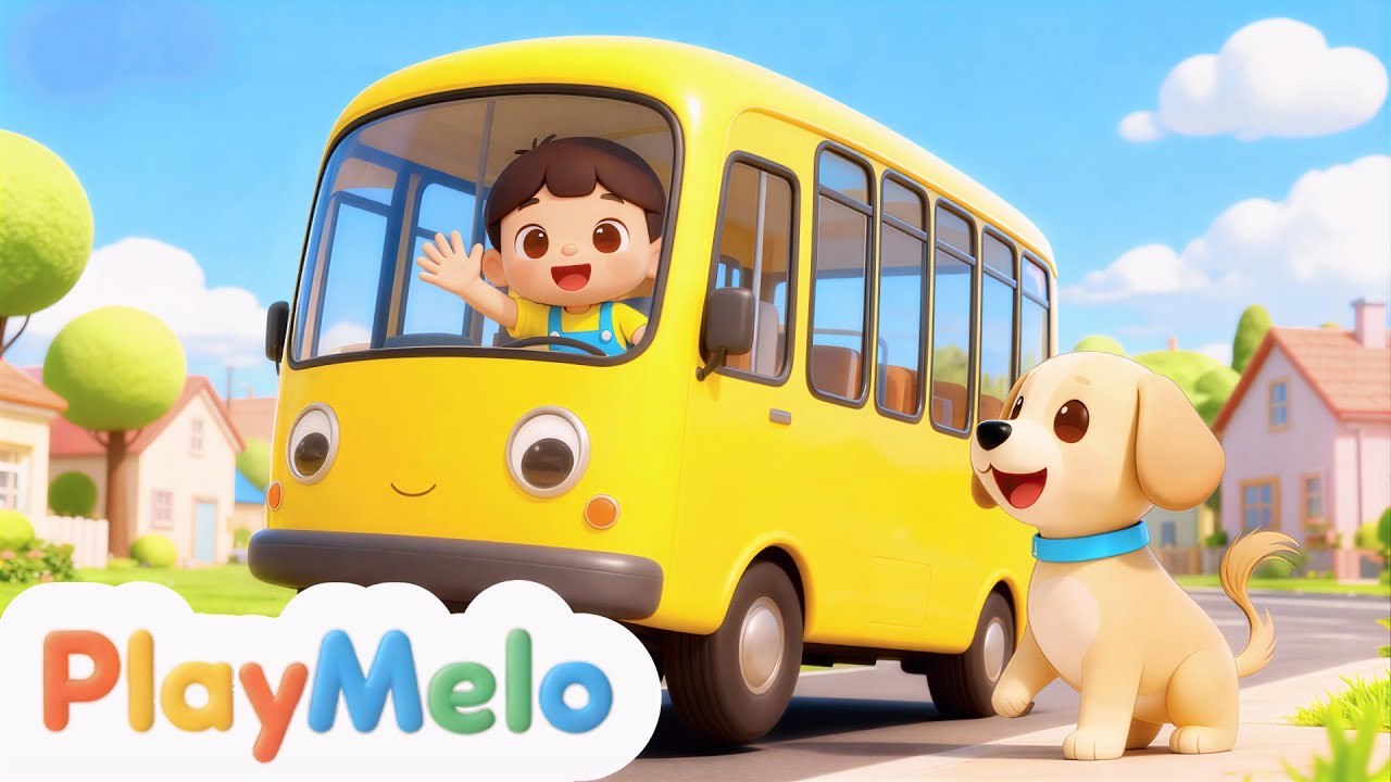 The Wheels on the Bus 🚍 | Fun Bus Song for Toddlers | PlayMelo