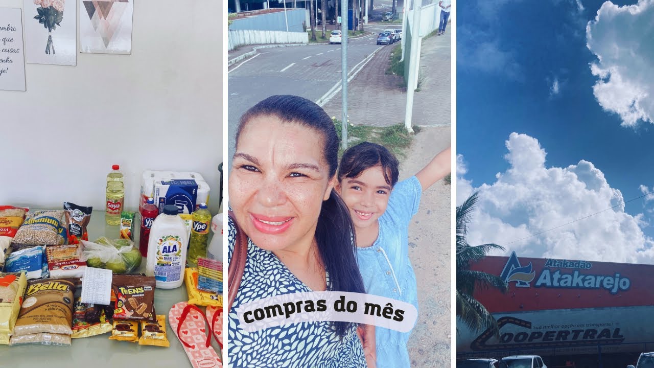 Compra do mês no Atacadao Atakarejo / gastando pouco e comprando muito. #comprasdomês #meditação 