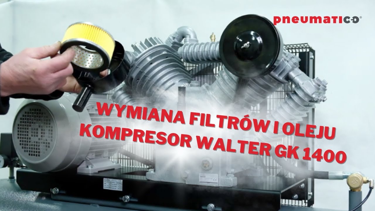 Jak wymienić filtry i olej w kompresorze WALTER GK 1400?