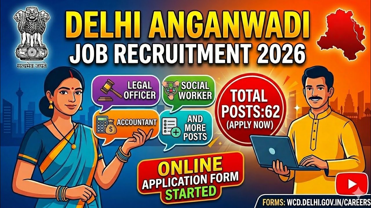 Delhi Anganwadi Bharti 2026 🔥| WCD Delhi Govt Jobs 2026 | Direct Apply Link Online
