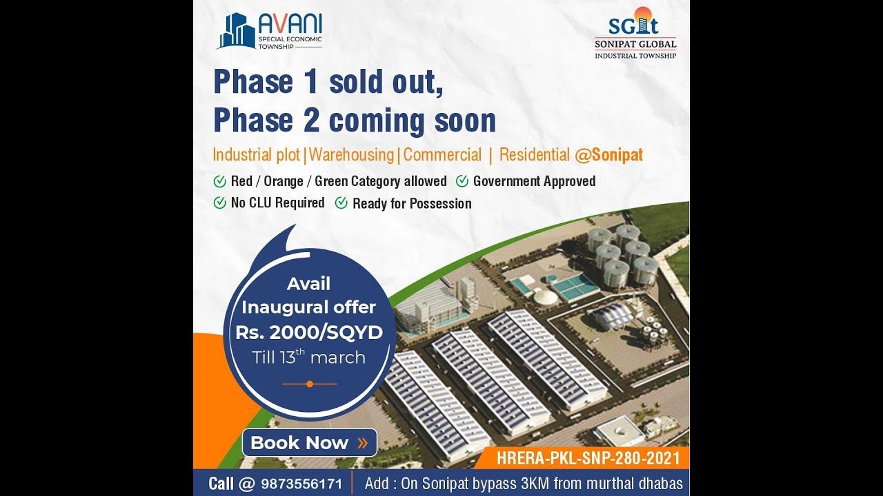 SGIT (Sonipat Global Industrial Township)  ☎️ +91 9873556171