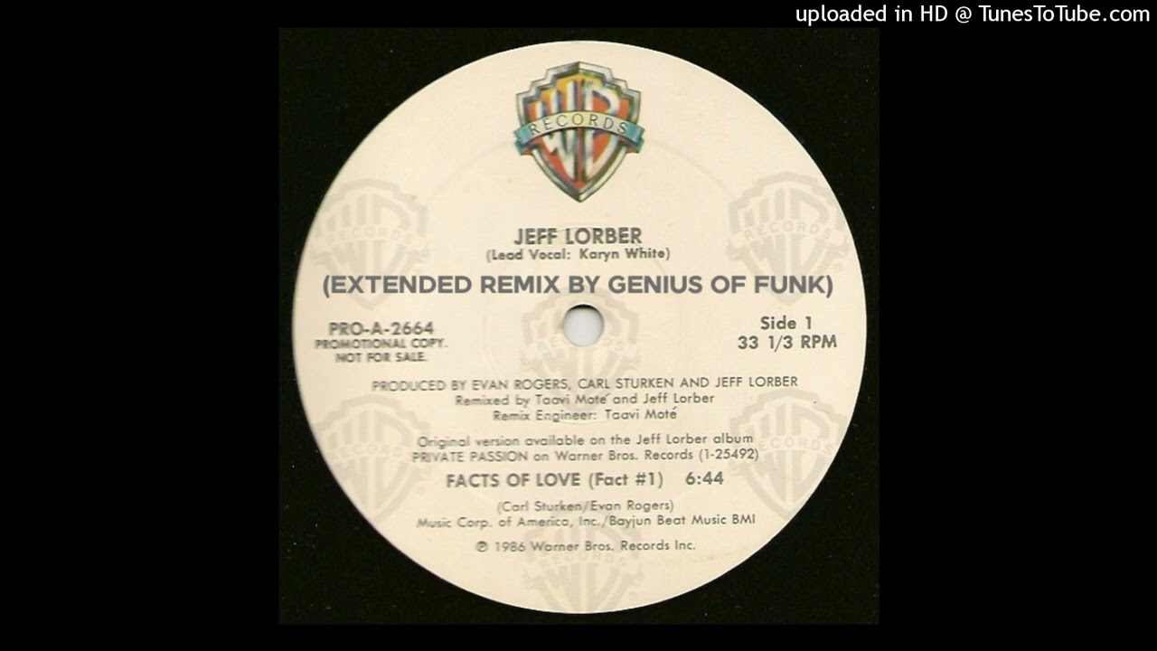 Jeff Lorber Feat. Karyn White - Facts Of Love (Extended Remix By Genius Of Funk)