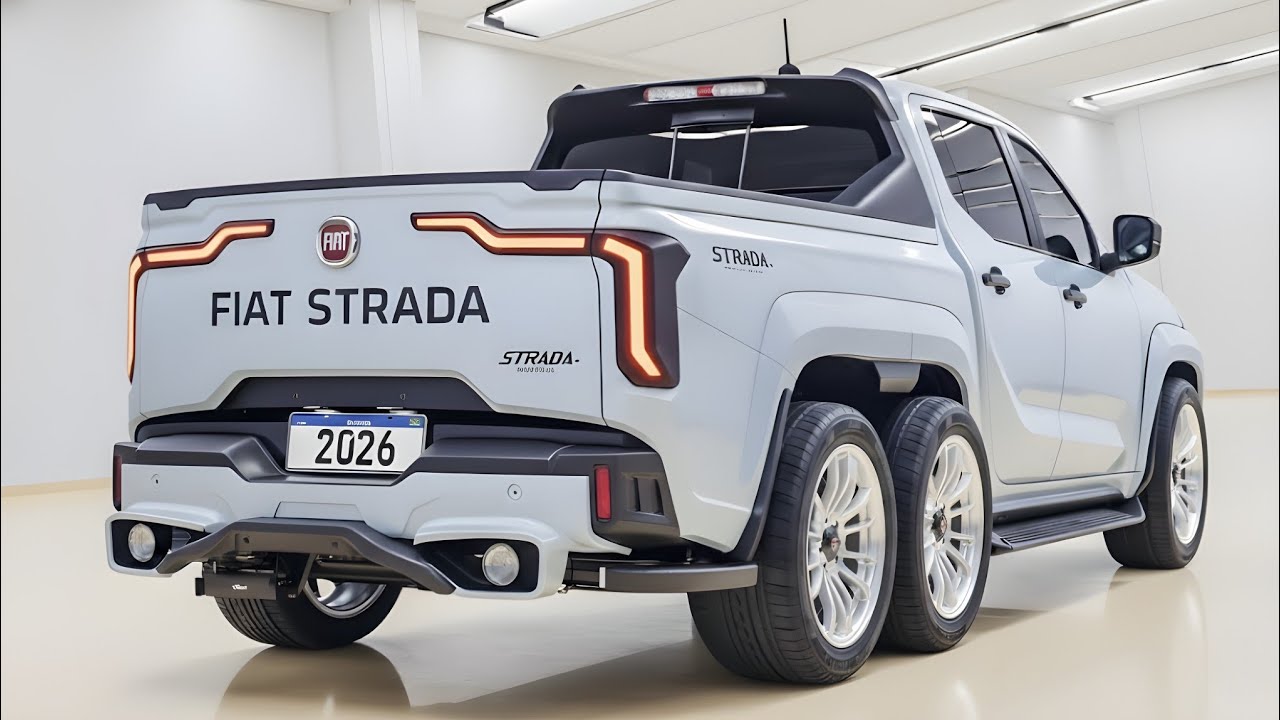 A Fiat acaba de construir uma picape 6x6 🤯 A Fiat Strada 6x6 2026 é um MONSTRO MINI CAMIONETE