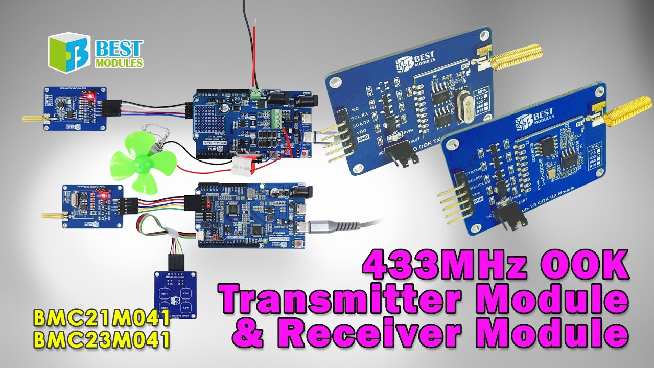 [Wireless Modules | RF] 433MHz OOK Transmitter Module BMC21M041 & Receiver Module BMC23M041