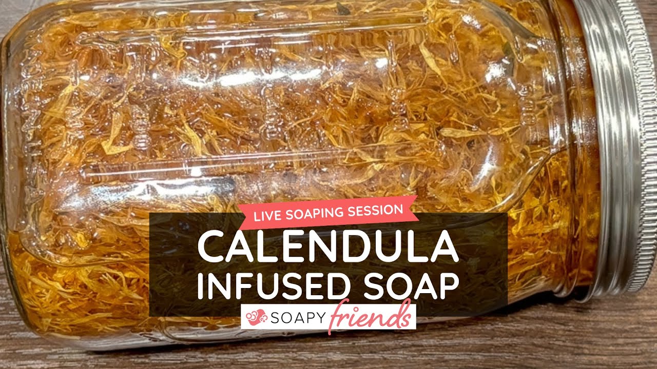 Natural Soap with Calendula | Cold Process Soap Pipe Mold Demonstration
