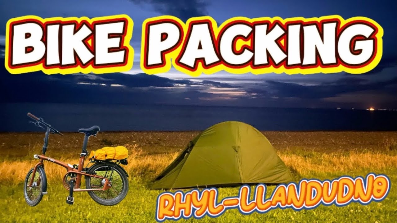 Bike Packing on a fold up bike, Beach Camping North Wales 🏴󠁧󠁢󠁷󠁬󠁳󠁿