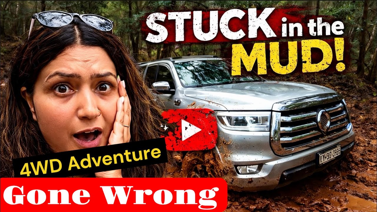 4WD 🚙 Stuck in Mud in dense Jungle# Sydney 🇦🇺 Australia# Outdoors adventure 😇Digging Campground