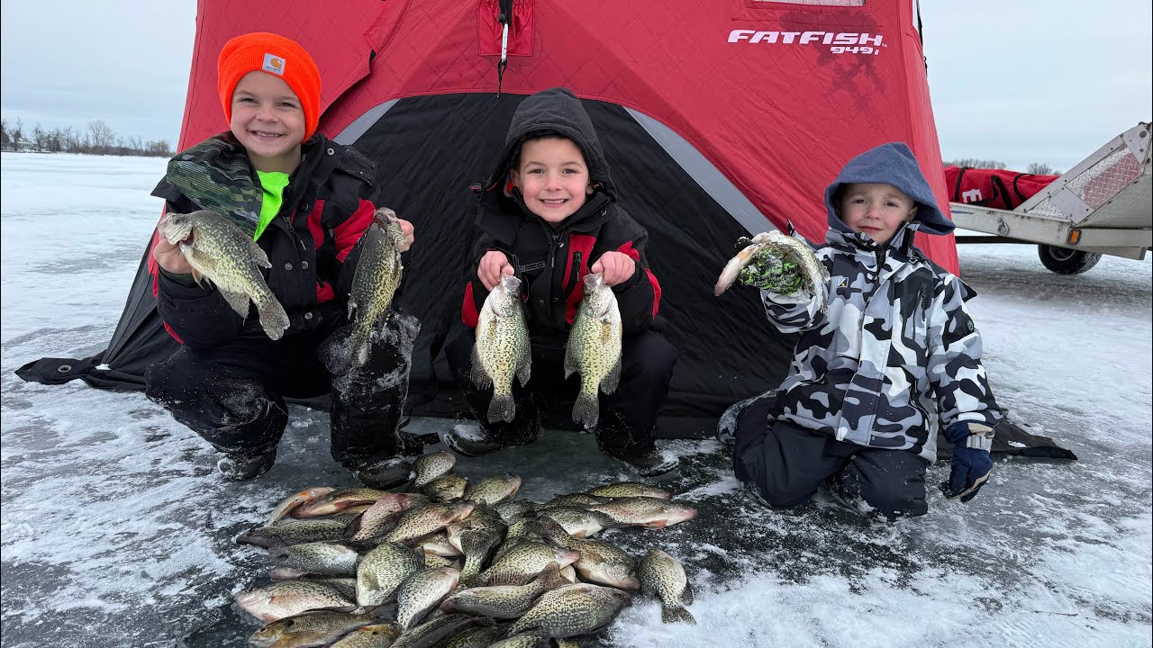 CRAPPIE BEATDOWN on the Ice / Kids Can’t Stop Catching!