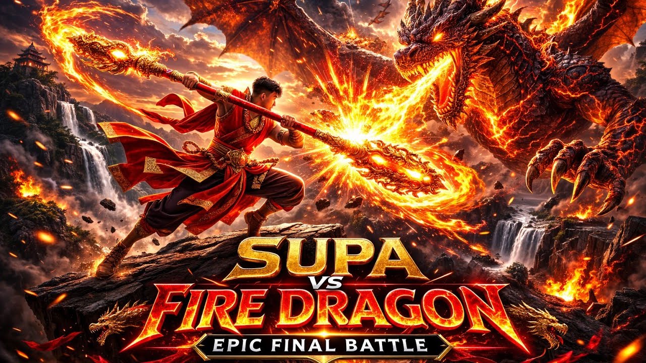 Supa vs The Ancient Fire Dragon | Epic Fantasy Battle
