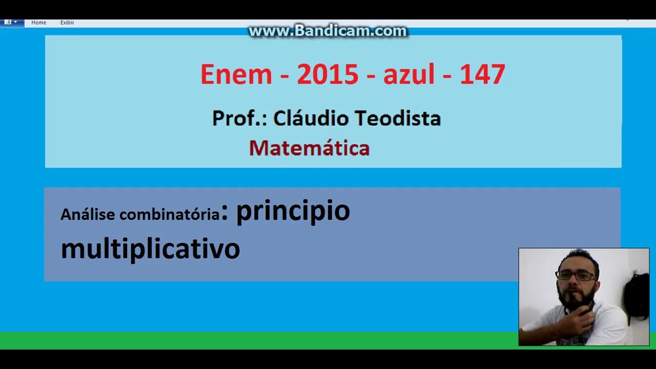 Combinatória - Enem - 2015 - azul - 147