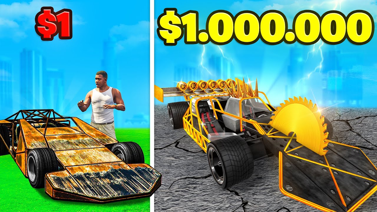 COCHE RAMPA de 1$ vs de 1.000.000$ en GTA 5