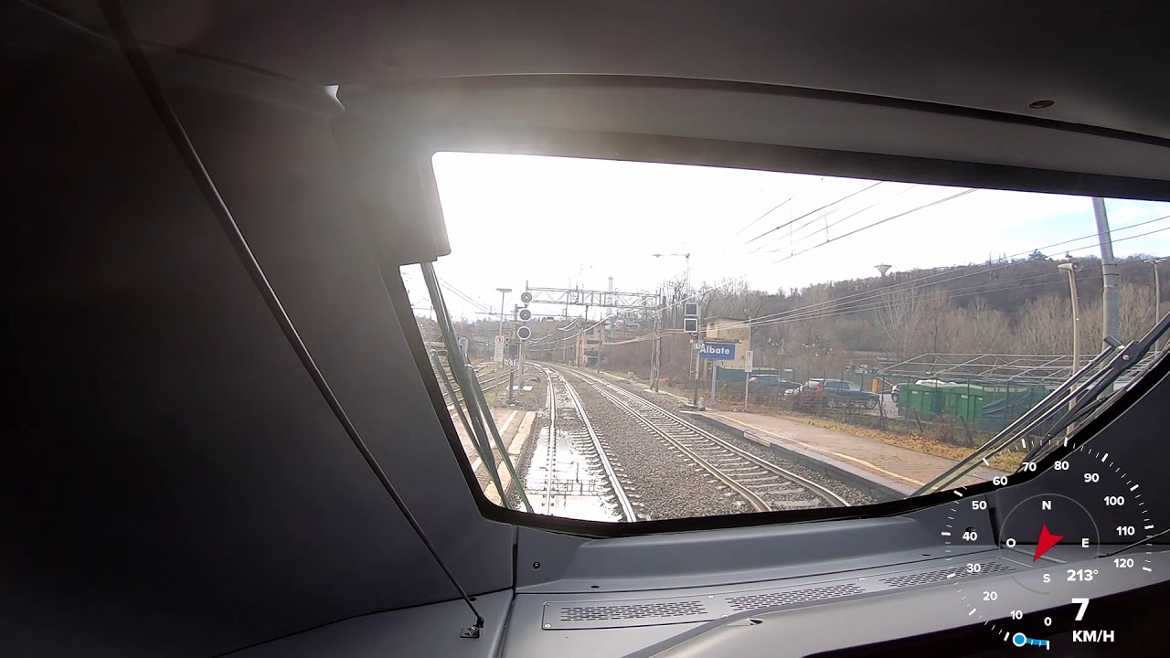 Cab Ride sul nuovo treno Caravaggio da Como San Giovanni a Milano Greco Pirelli