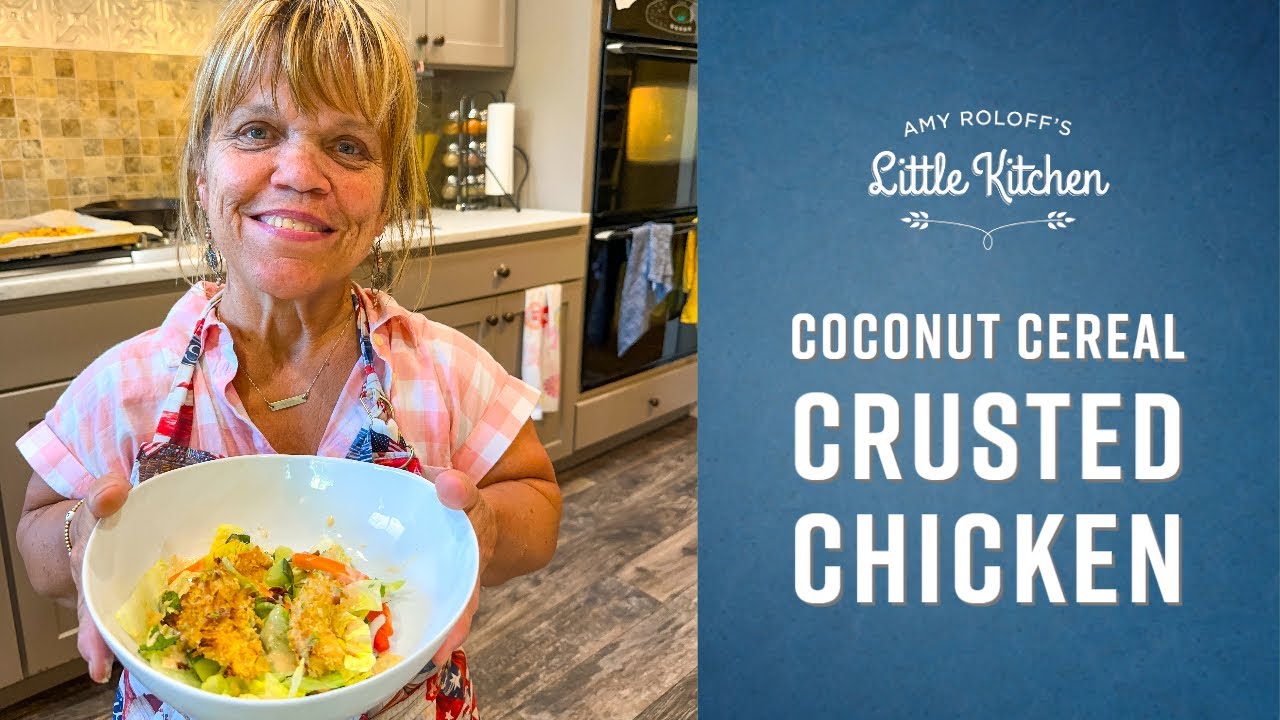 Coconut Cereal Crusted Chicken and Veggie Salad