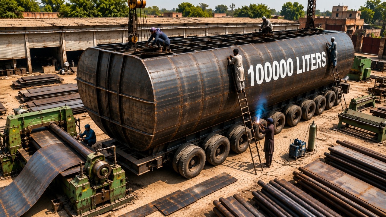 They Turned FLAT STEEL into a 100,000L MONSTER Oil Tanker : This Team's Coordination is INSANE