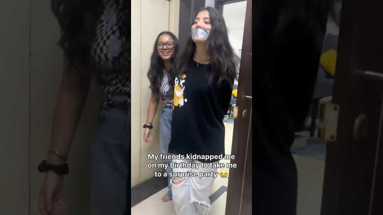 Introvert girl taken to her surprise bday party