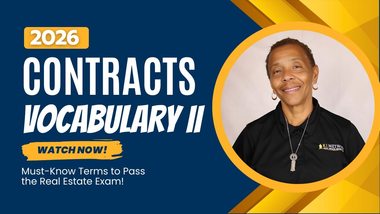 📝 Contracts Vocabulary Part 2 | Must-Know Terms to Pass the Real Estate Exam