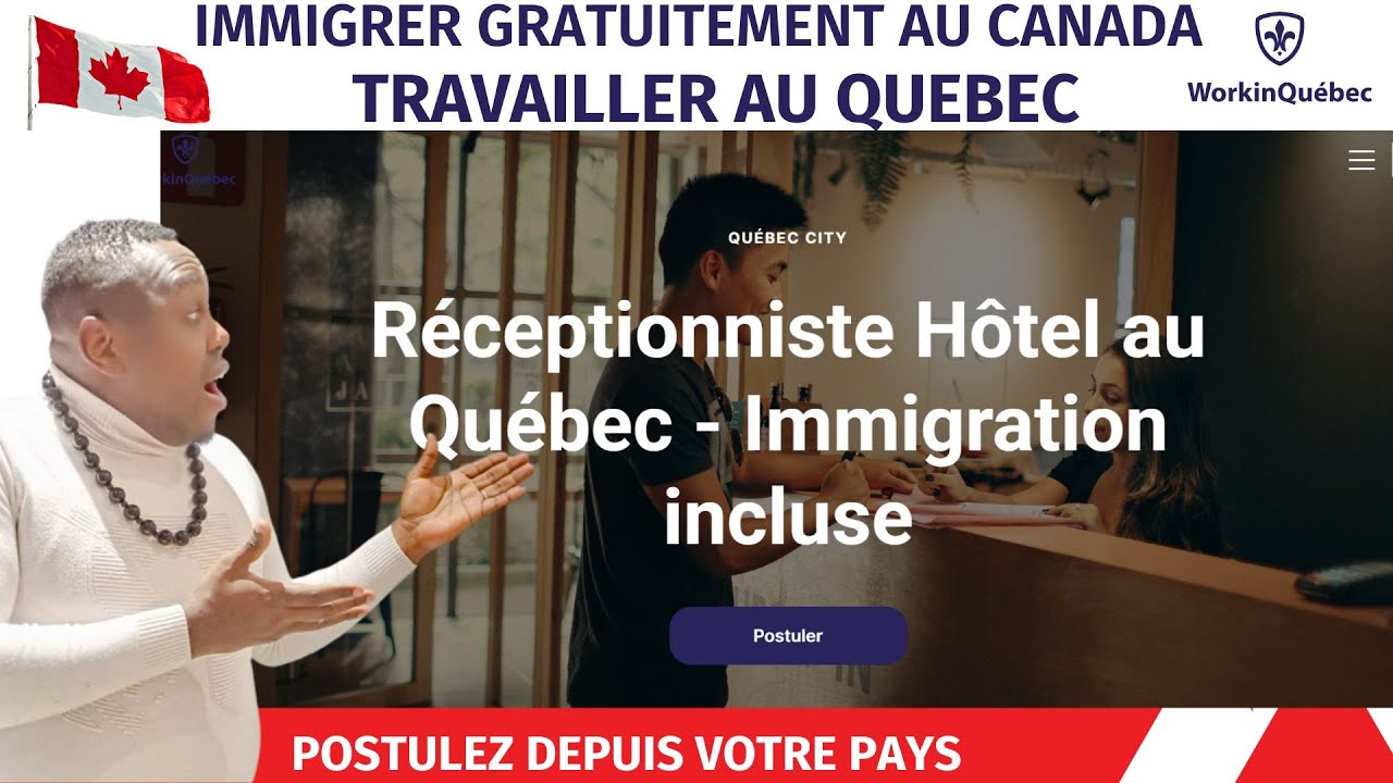 IMMIGRATION CANADA 2024:Recrutement GRATUIT des Réceptionniste Hôtel au Québec - Immigration incluse