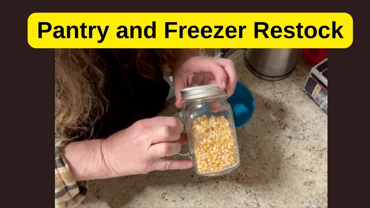 Пополнение запасов продуктов в кладовой и морозильной камере в январе: брауни, попкорн, чай, замо...