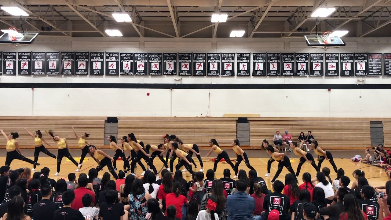 Iolani Homecoming - Dance Team Red and Black