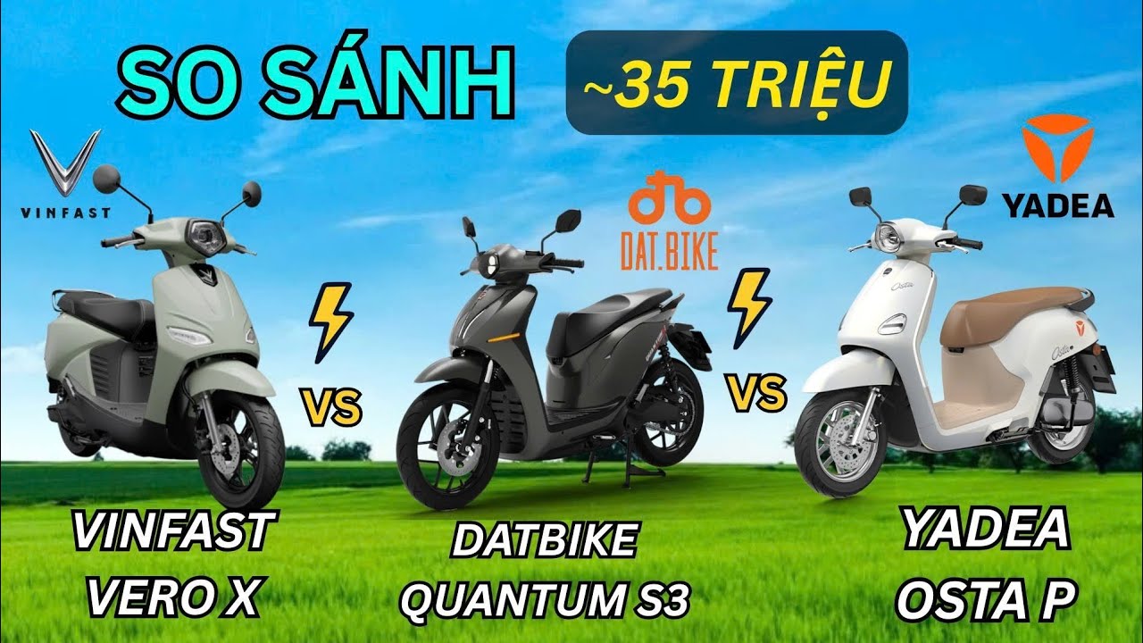Tầm giá 35 Triệu liệu Datbike Quantum S3, Yadea Voltguard U50 hay Vinfast Vero X sẽ xứng đáng hơn ?