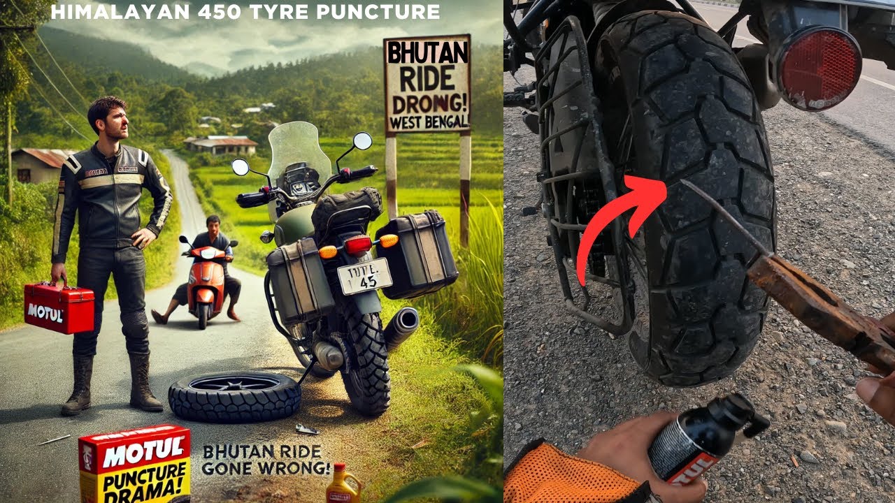 Tyre Puncture Himalayan 450 | Bhutan Ride | Road Side Assistance