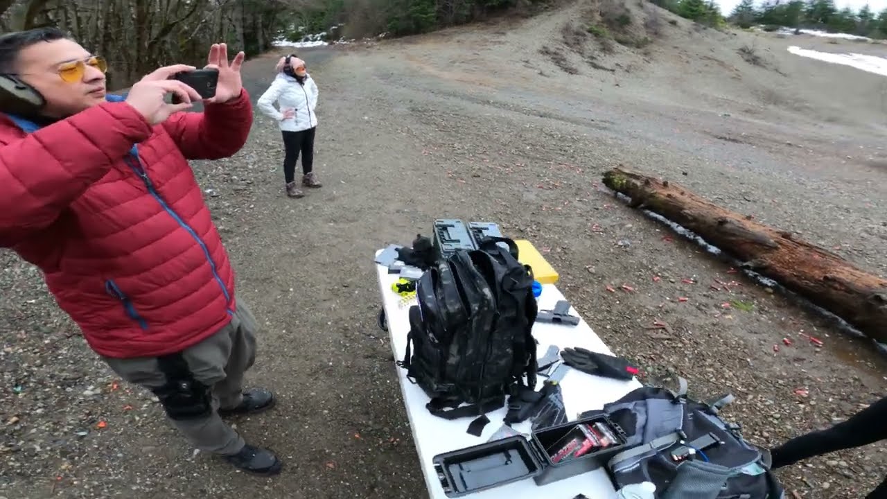 Target shooting at Triangle Pit