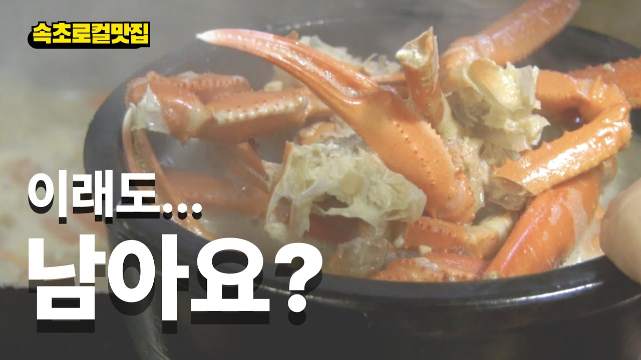 속초에서 이 가격 실화냐.. 홍게정식 미쳤다 (거머리여행단) 속초3편 오봉식당, 바다정원